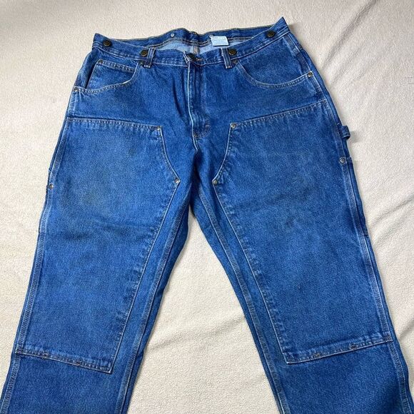 Men’s Vintage Double Knee key Jeans size 38x30 - Picture 1 of 10